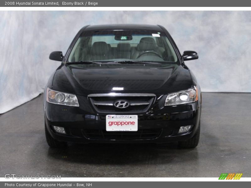 Ebony Black / Beige 2008 Hyundai Sonata Limited
