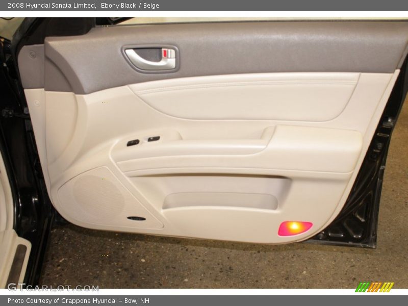 Ebony Black / Beige 2008 Hyundai Sonata Limited