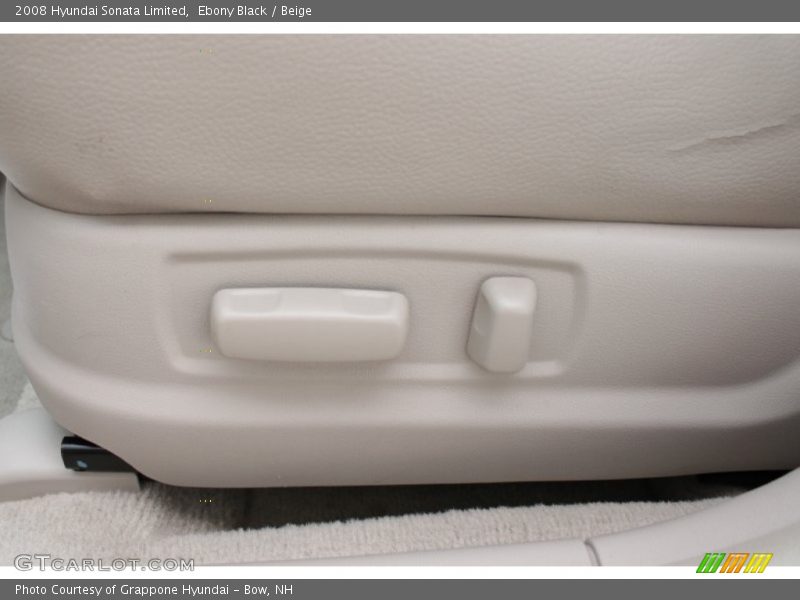 Ebony Black / Beige 2008 Hyundai Sonata Limited