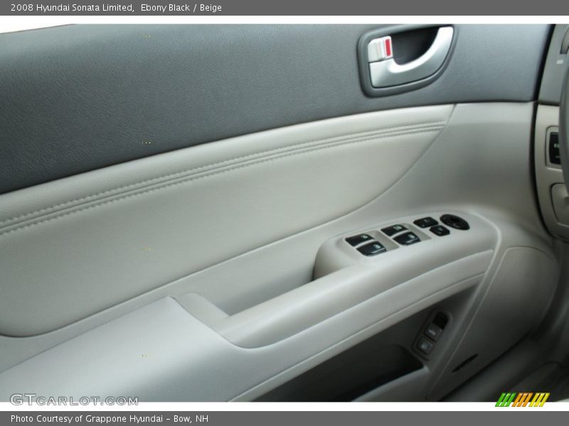 Ebony Black / Beige 2008 Hyundai Sonata Limited