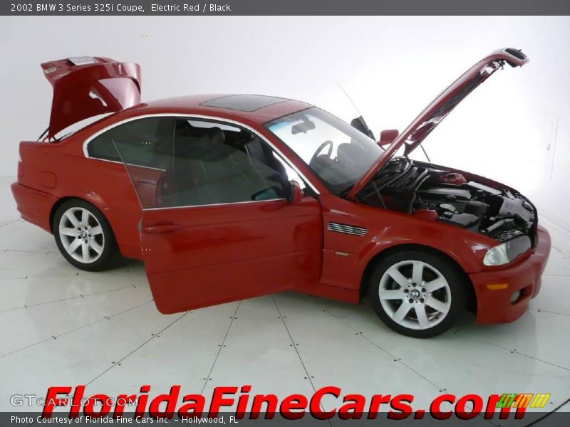 Electric Red / Black 2002 BMW 3 Series 325i Coupe