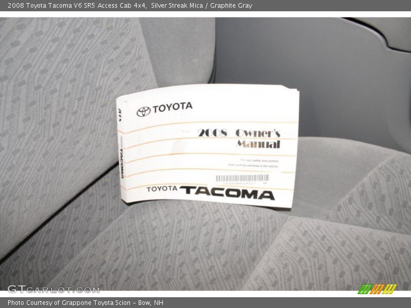 Silver Streak Mica / Graphite Gray 2008 Toyota Tacoma V6 SR5 Access Cab 4x4