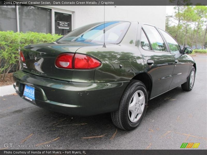 Dark Colorado Green Metallic / Graphite 2001 Chevrolet Cavalier Sedan