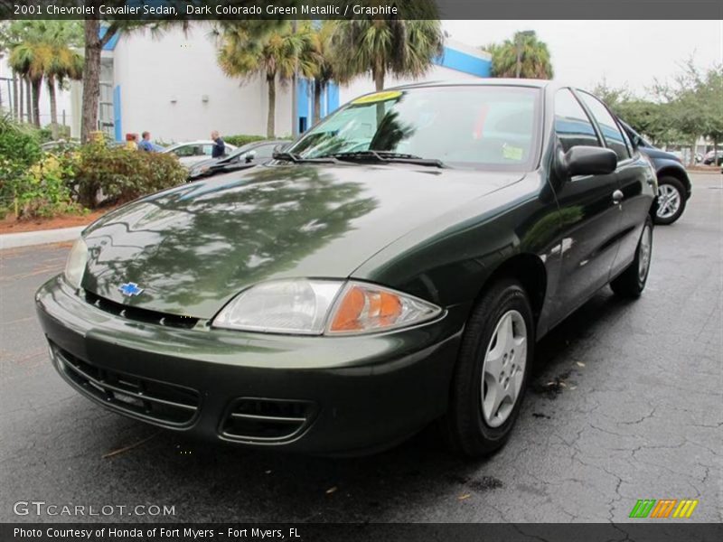 Dark Colorado Green Metallic / Graphite 2001 Chevrolet Cavalier Sedan