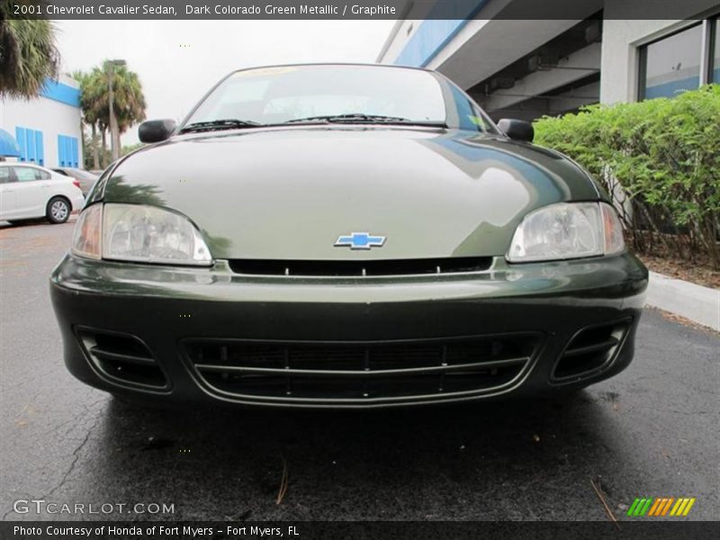 Dark Colorado Green Metallic / Graphite 2001 Chevrolet Cavalier Sedan