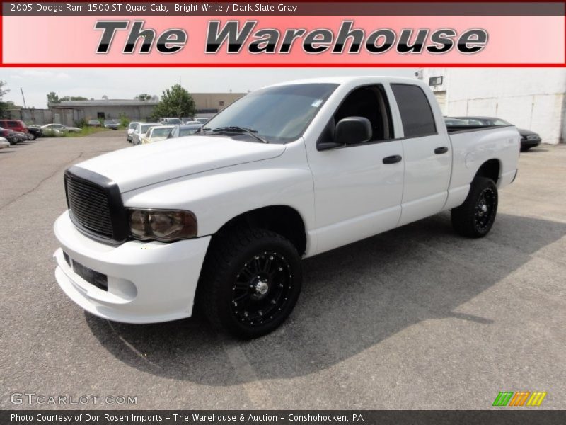 Bright White / Dark Slate Gray 2005 Dodge Ram 1500 ST Quad Cab