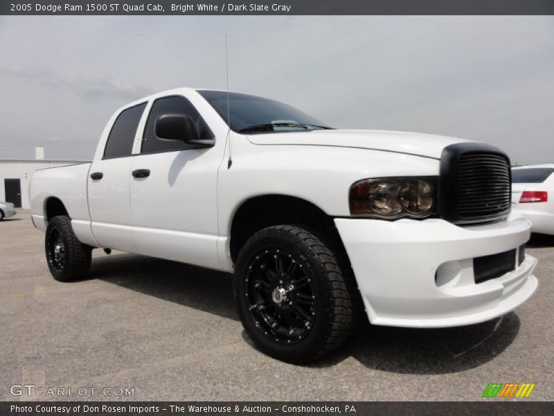 Bright White / Dark Slate Gray 2005 Dodge Ram 1500 ST Quad Cab