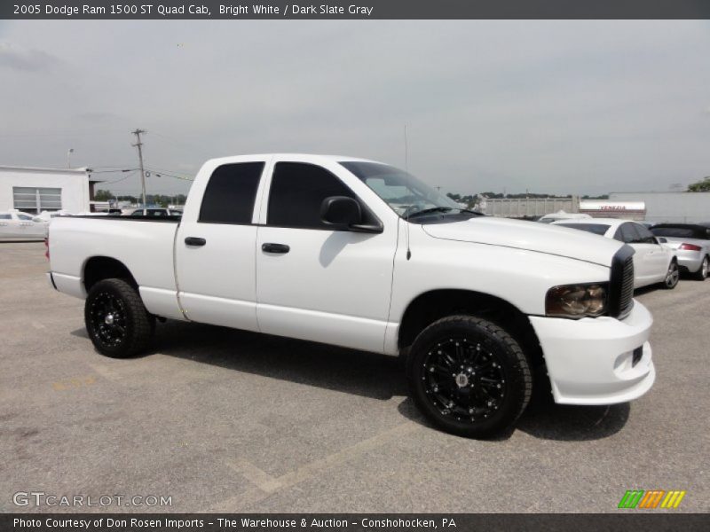 Bright White / Dark Slate Gray 2005 Dodge Ram 1500 ST Quad Cab