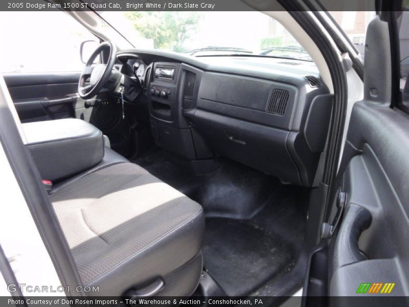 Bright White / Dark Slate Gray 2005 Dodge Ram 1500 ST Quad Cab