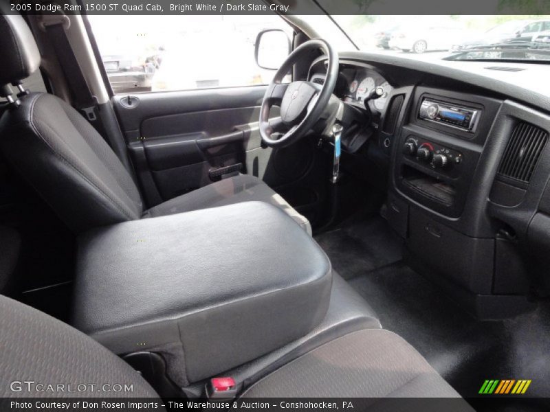 Bright White / Dark Slate Gray 2005 Dodge Ram 1500 ST Quad Cab