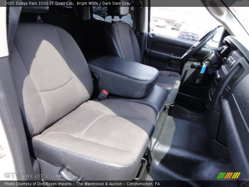 Bright White / Dark Slate Gray 2005 Dodge Ram 1500 ST Quad Cab