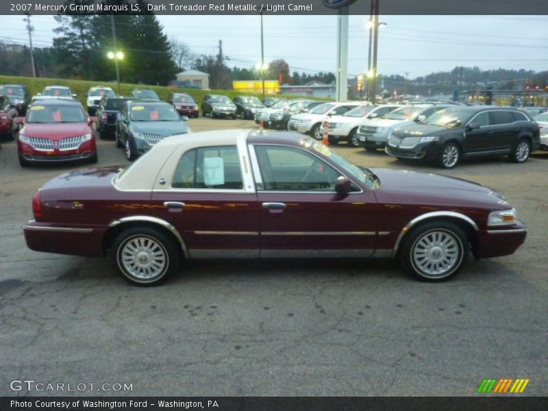 Dark Toreador Red Metallic / Light Camel 2007 Mercury Grand Marquis LS