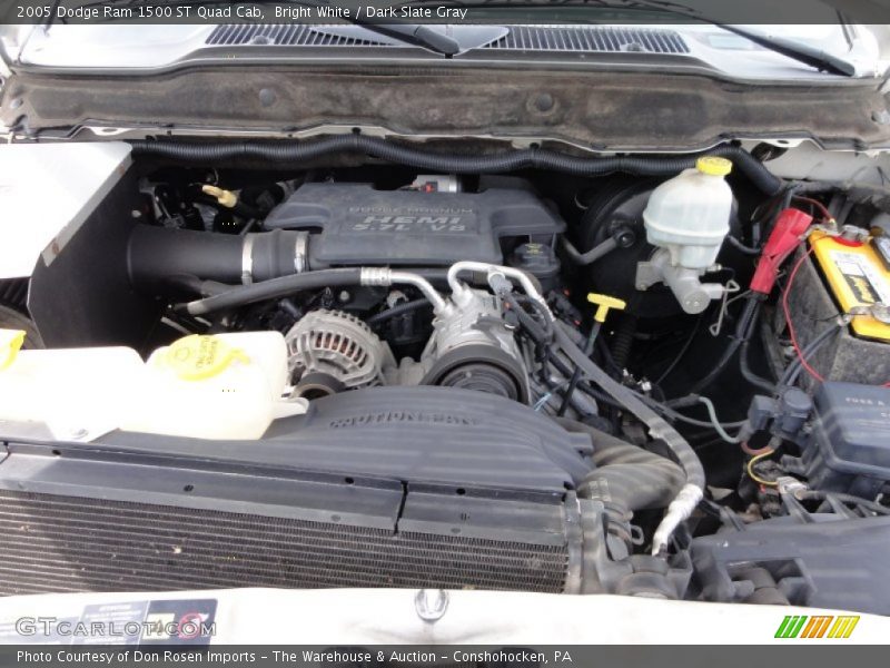 Bright White / Dark Slate Gray 2005 Dodge Ram 1500 ST Quad Cab