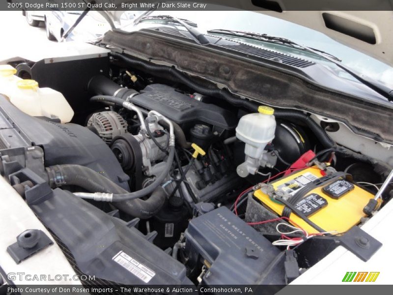 Bright White / Dark Slate Gray 2005 Dodge Ram 1500 ST Quad Cab