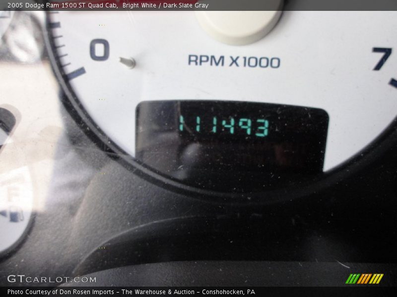 Bright White / Dark Slate Gray 2005 Dodge Ram 1500 ST Quad Cab