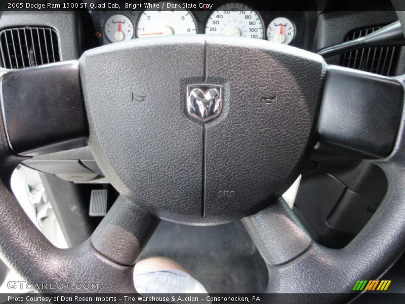 Bright White / Dark Slate Gray 2005 Dodge Ram 1500 ST Quad Cab