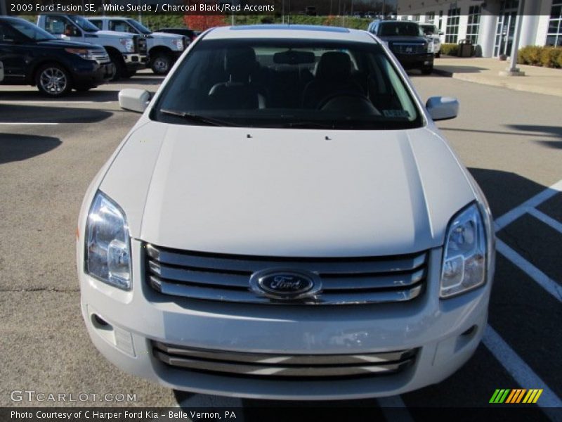 White Suede / Charcoal Black/Red Accents 2009 Ford Fusion SE