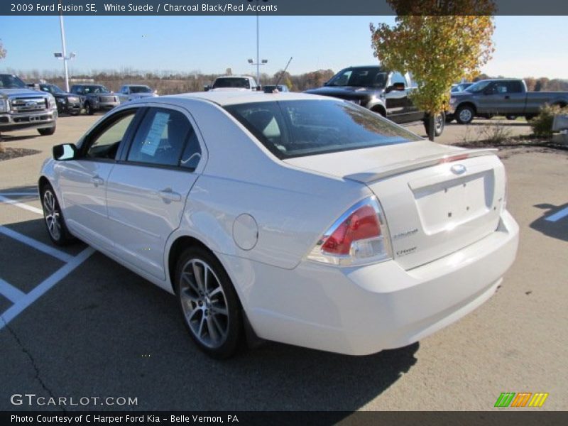 White Suede / Charcoal Black/Red Accents 2009 Ford Fusion SE