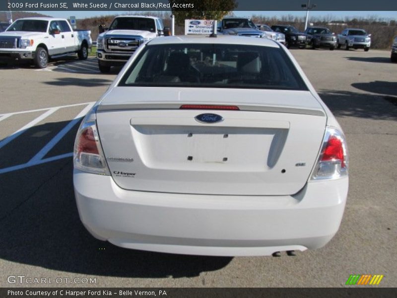 White Suede / Charcoal Black/Red Accents 2009 Ford Fusion SE