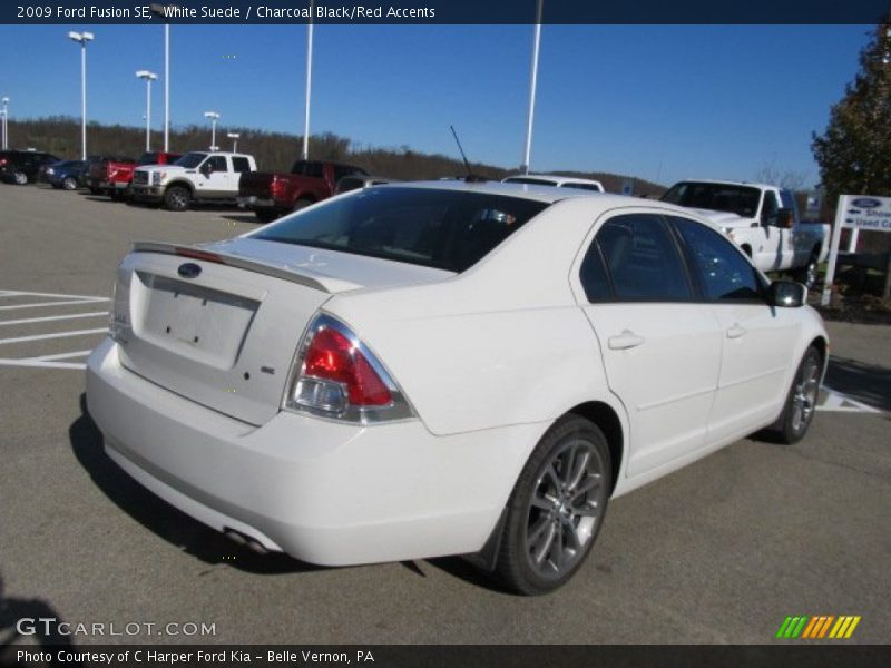 White Suede / Charcoal Black/Red Accents 2009 Ford Fusion SE
