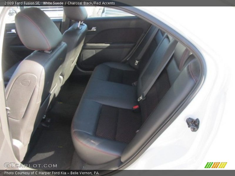 White Suede / Charcoal Black/Red Accents 2009 Ford Fusion SE