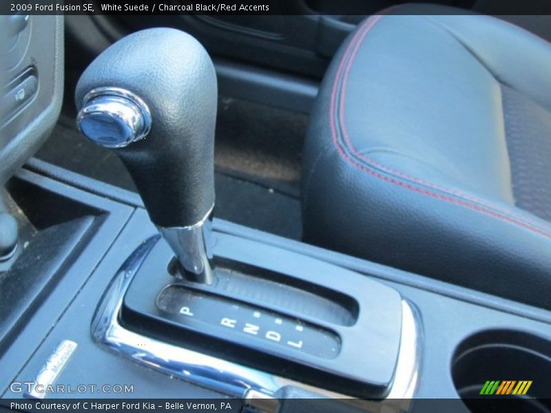 White Suede / Charcoal Black/Red Accents 2009 Ford Fusion SE