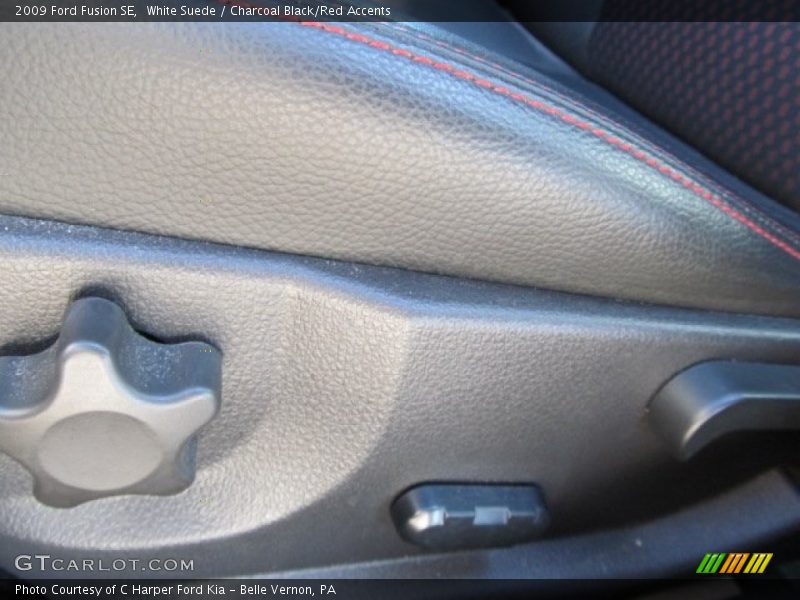 White Suede / Charcoal Black/Red Accents 2009 Ford Fusion SE