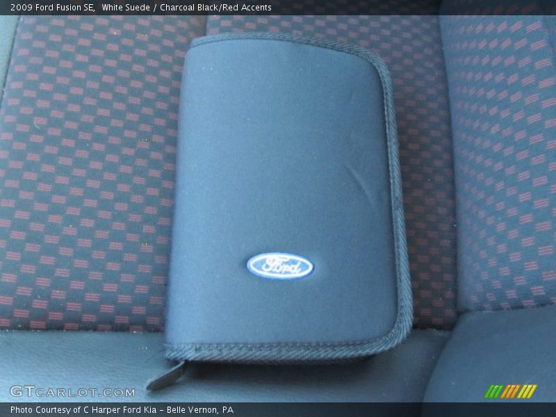 White Suede / Charcoal Black/Red Accents 2009 Ford Fusion SE