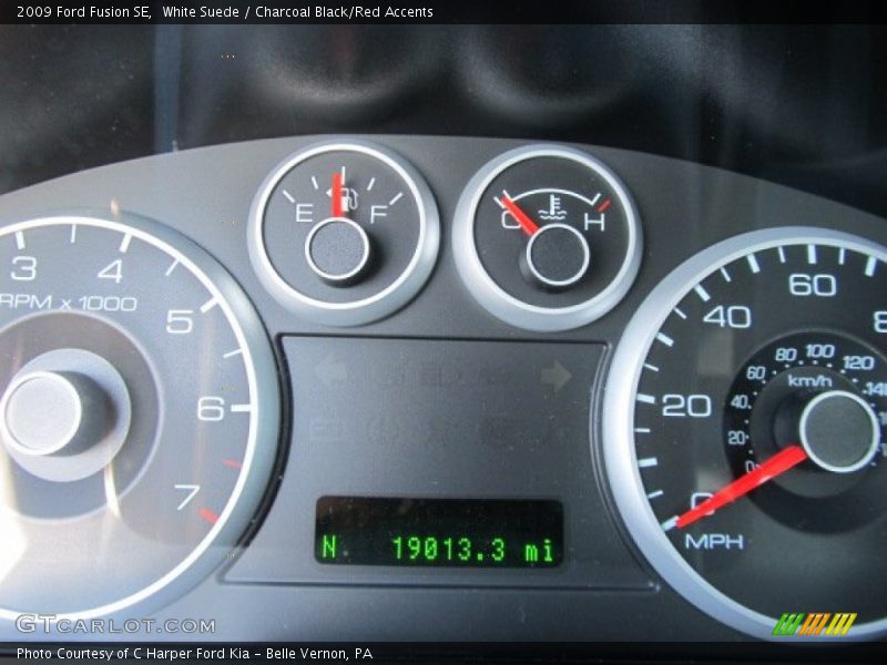 White Suede / Charcoal Black/Red Accents 2009 Ford Fusion SE