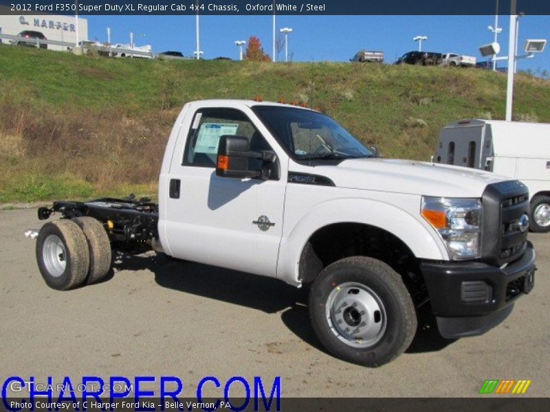 Oxford White / Steel 2012 Ford F350 Super Duty XL Regular Cab 4x4 Chassis