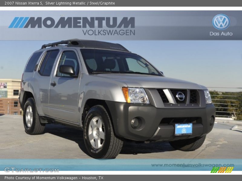 Silver Lightning Metallic / Steel/Graphite 2007 Nissan Xterra S