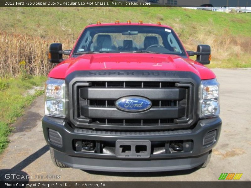  2012 F350 Super Duty XL Regular Cab 4x4 Chassis Vermillion Red
