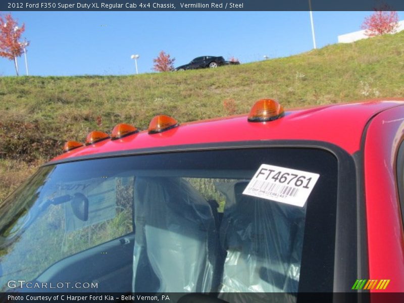 Vermillion Red / Steel 2012 Ford F350 Super Duty XL Regular Cab 4x4 Chassis
