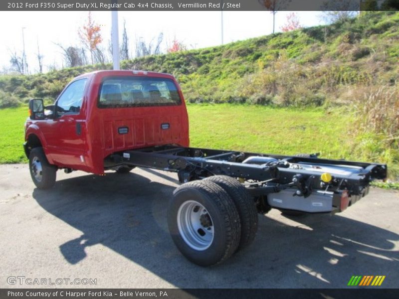 Vermillion Red / Steel 2012 Ford F350 Super Duty XL Regular Cab 4x4 Chassis