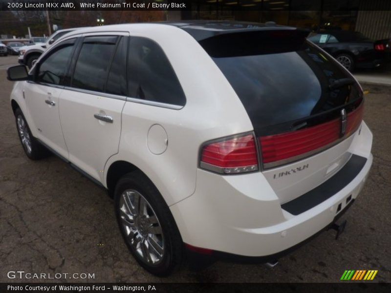 White Platinum Tri Coat / Ebony Black 2009 Lincoln MKX AWD
