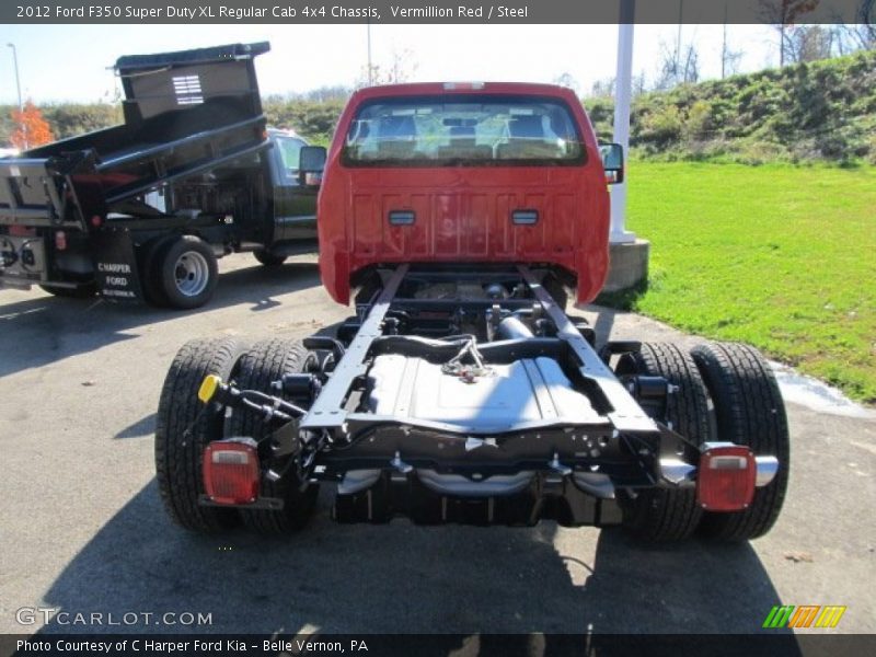 Vermillion Red / Steel 2012 Ford F350 Super Duty XL Regular Cab 4x4 Chassis