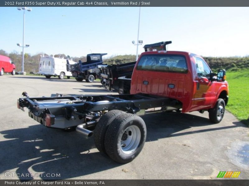 Vermillion Red / Steel 2012 Ford F350 Super Duty XL Regular Cab 4x4 Chassis