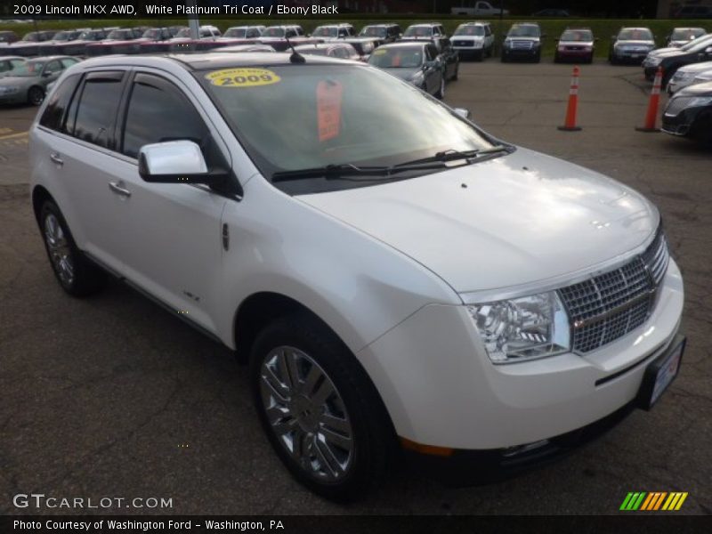 White Platinum Tri Coat / Ebony Black 2009 Lincoln MKX AWD