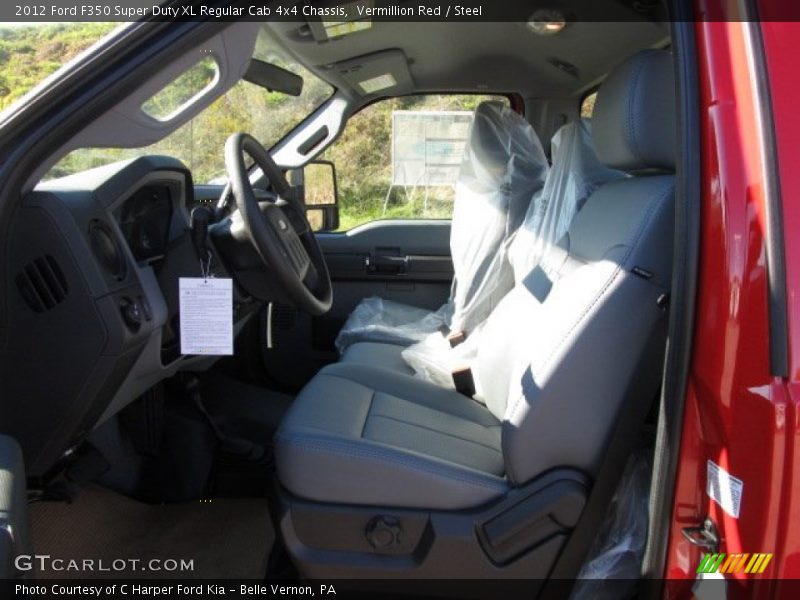 Vermillion Red / Steel 2012 Ford F350 Super Duty XL Regular Cab 4x4 Chassis