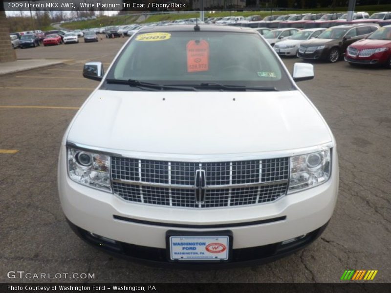 White Platinum Tri Coat / Ebony Black 2009 Lincoln MKX AWD