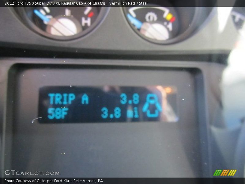 Vermillion Red / Steel 2012 Ford F350 Super Duty XL Regular Cab 4x4 Chassis