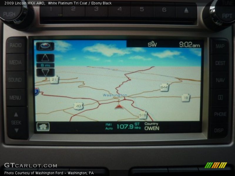 Navigation of 2009 MKX AWD