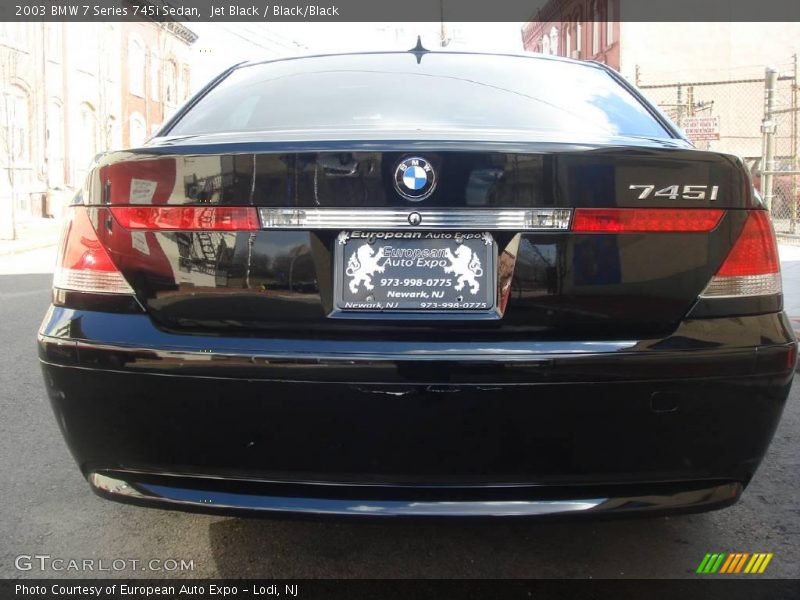 Jet Black / Black/Black 2003 BMW 7 Series 745i Sedan