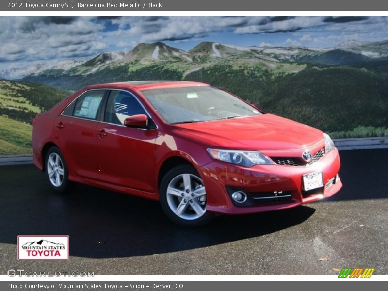 Barcelona Red Metallic / Black 2012 Toyota Camry SE