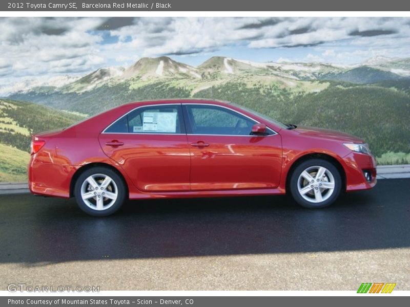 Barcelona Red Metallic / Black 2012 Toyota Camry SE