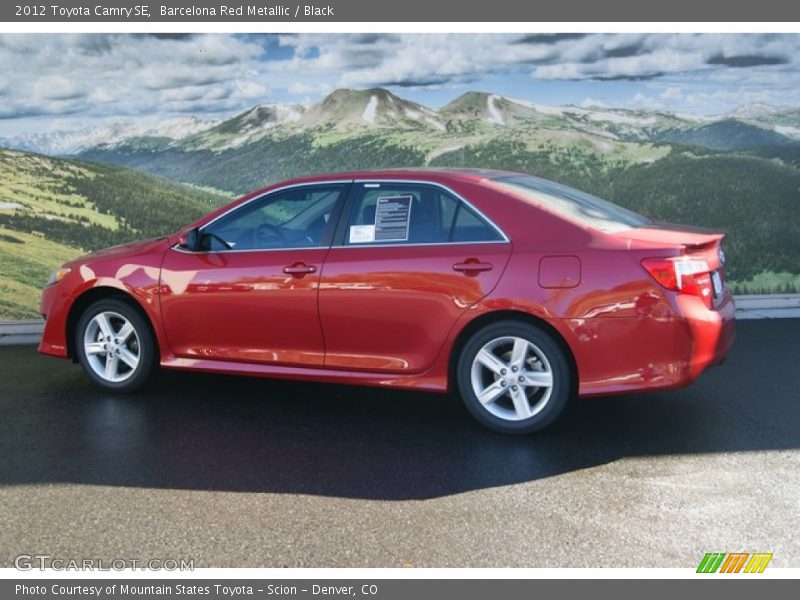 Barcelona Red Metallic / Black 2012 Toyota Camry SE