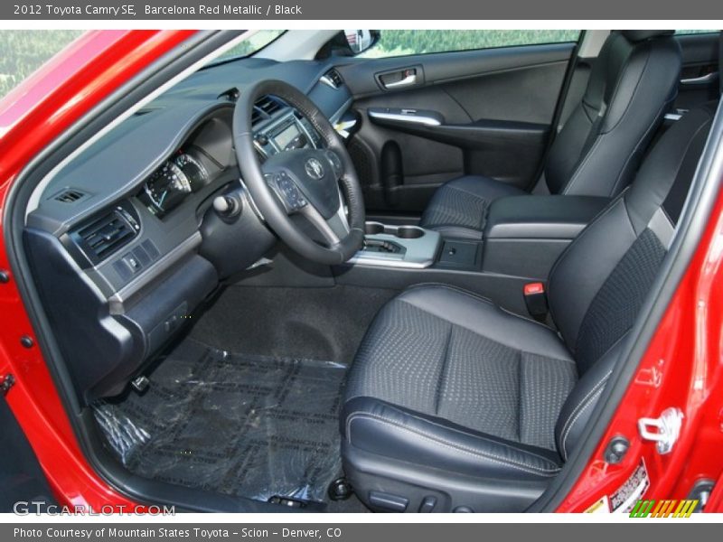 Barcelona Red Metallic / Black 2012 Toyota Camry SE