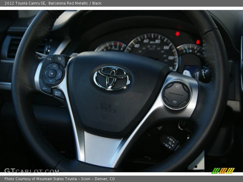 Barcelona Red Metallic / Black 2012 Toyota Camry SE