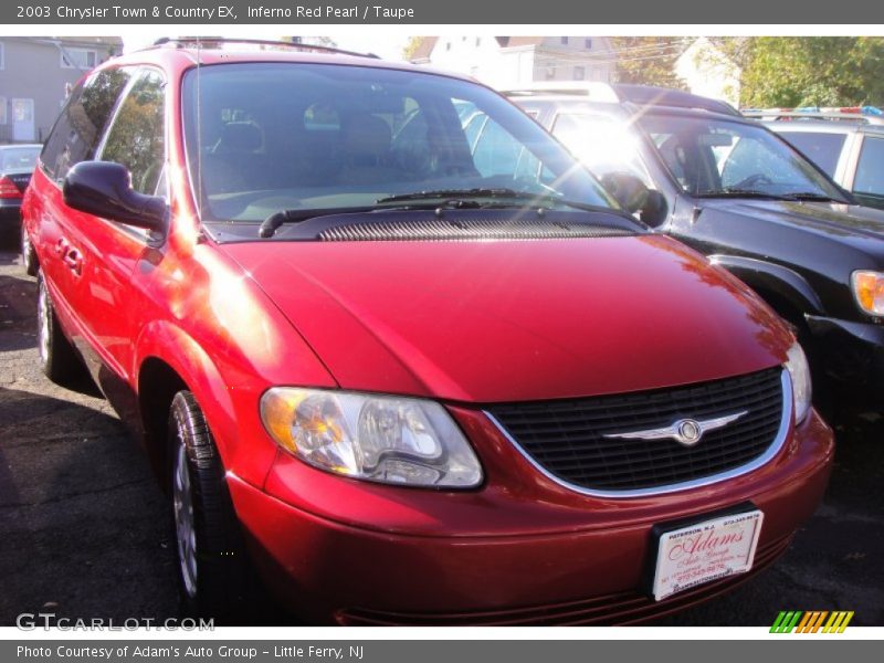 Inferno Red Pearl / Taupe 2003 Chrysler Town & Country EX