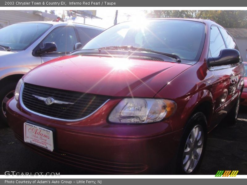 Inferno Red Pearl / Taupe 2003 Chrysler Town & Country EX